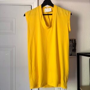 MAYA BASH yellow scoop neck sleeveless knit tank top